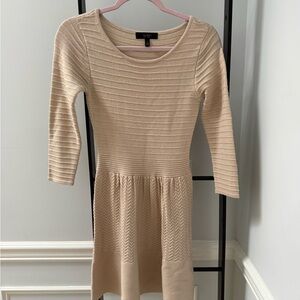 Jessica Simpson Beige Long Sleeve Dress